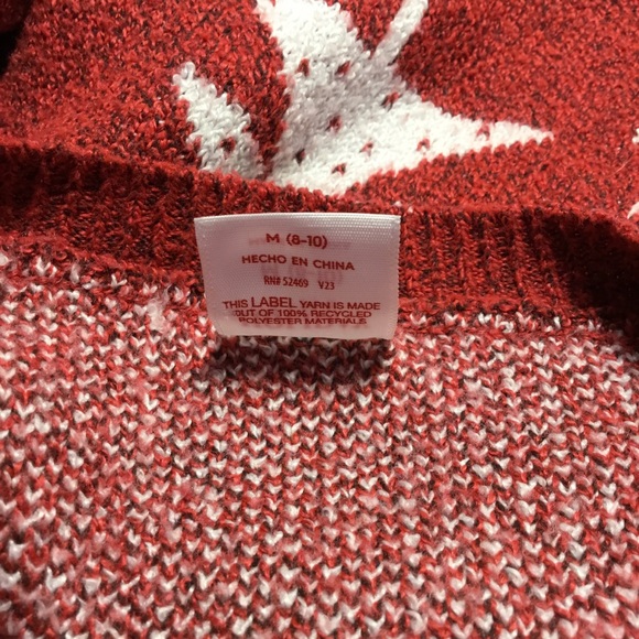 Winter trees Christmas holiday sweater white trees with sequins size M (8-10) - Picture 7 of 7